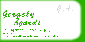 gergely agardi business card