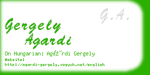 gergely agardi business card